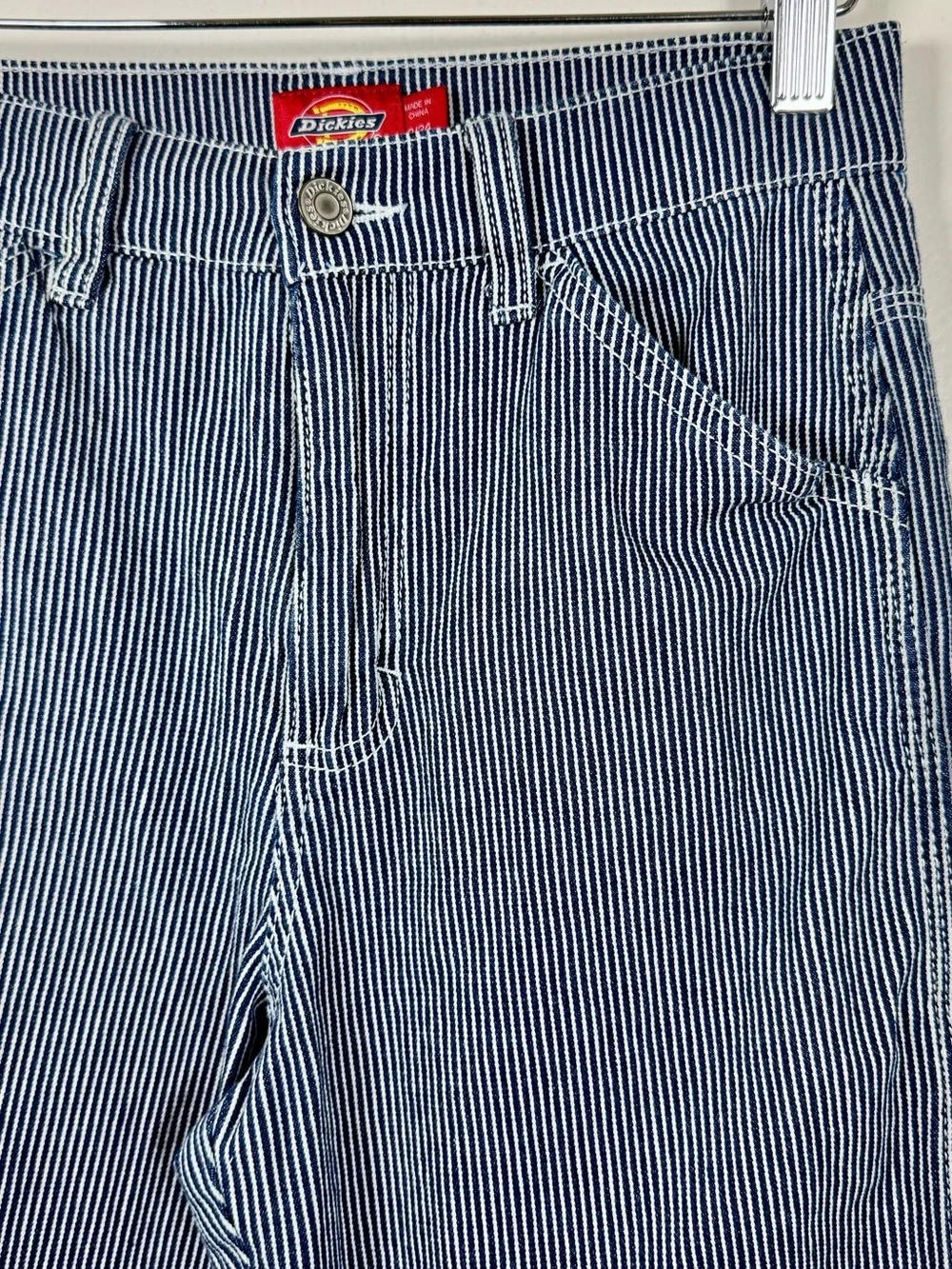 Dickies Hickory Stripe utility work pants Denim Jeans Women’s 0 Railroad Stripe - Picture 4 of 6